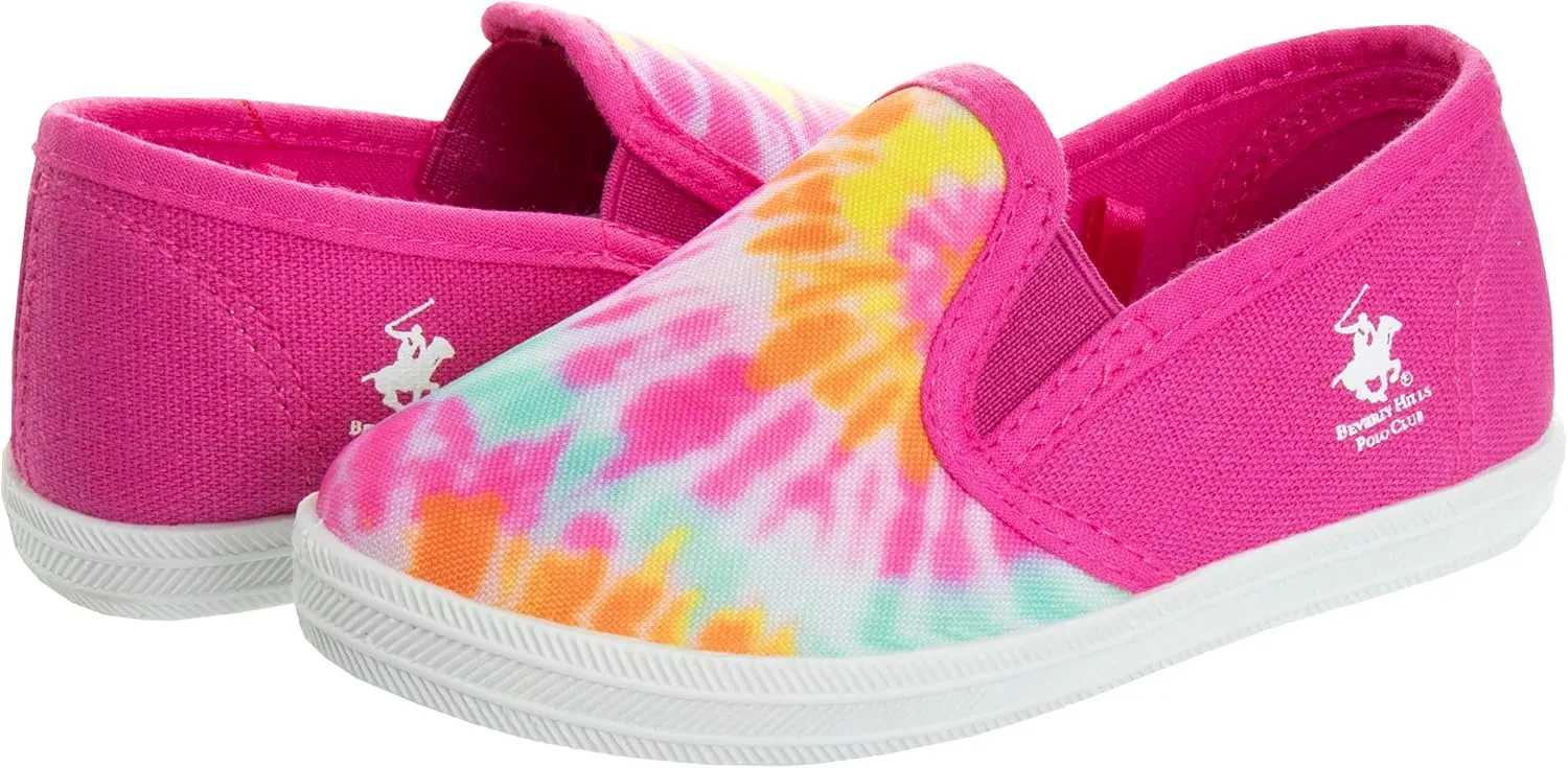 Beverly Hills Polo Club Girl's Slip-on Canvas Tie Dye Low-Top Sneakers
