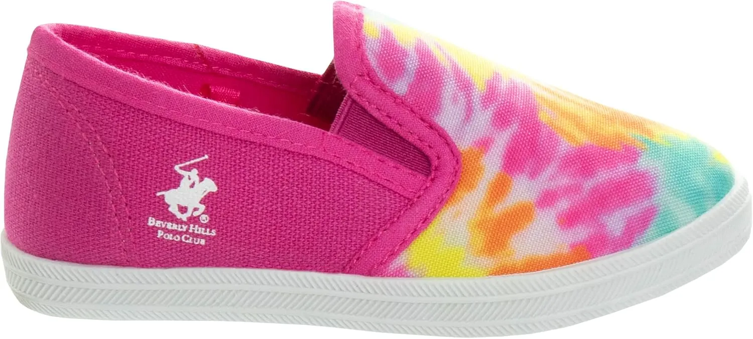 Beverly Hills Polo Club Girl's Slip-on Canvas Tie Dye Low-Top Sneakers