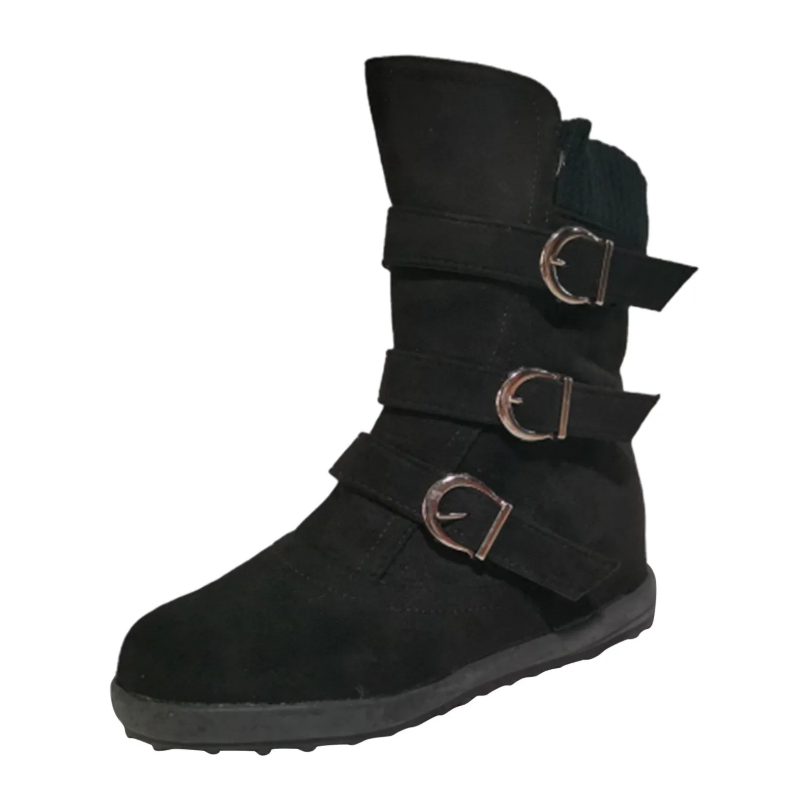 Funki Buys | Boots | Women's Buckled Suede Snow Ankle Boots