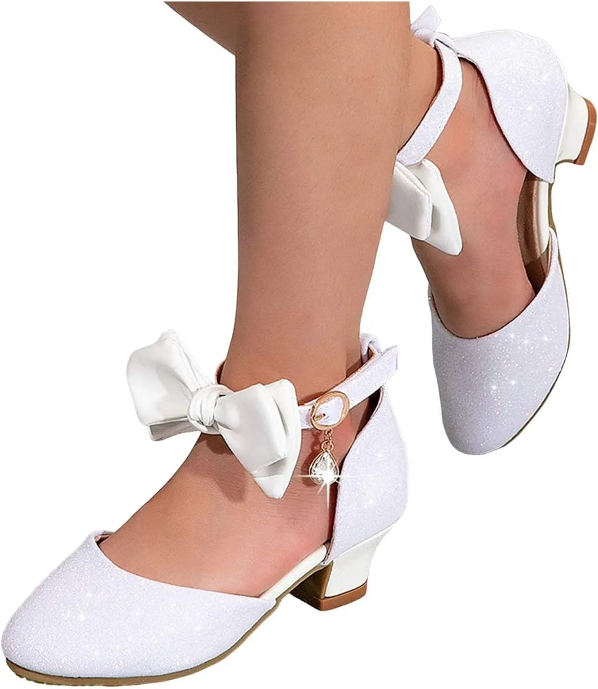Girls Shoes Little Girl Hollow Bow Sandals Children Dance Performance Dress High Heels Easter Toddler Girls Sandals