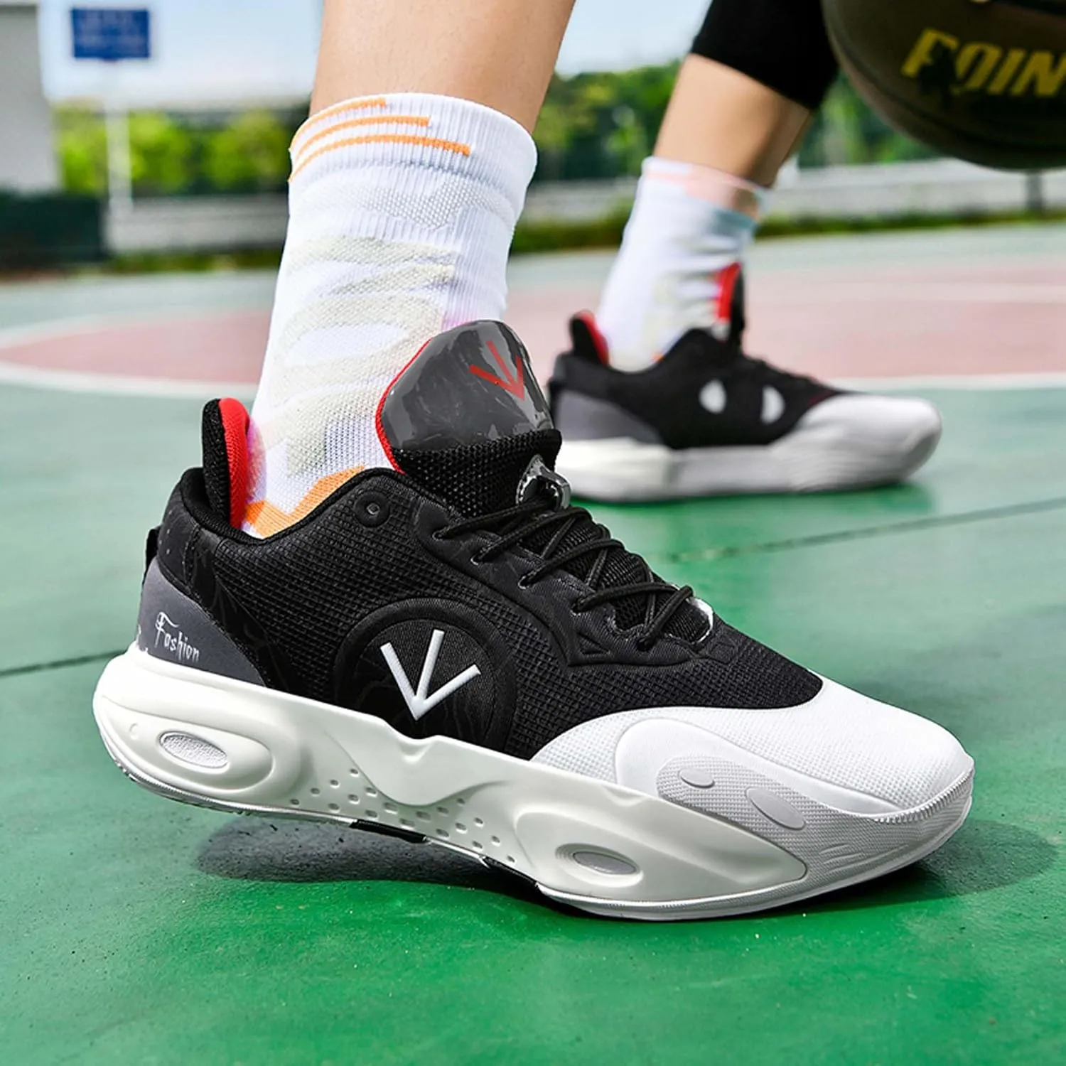 Mens Womens Basketball Shoes Lightweight Wear Resistant Comfortable Breathable Sneakers