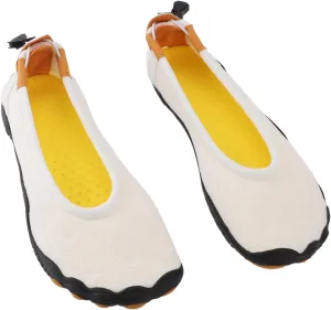 Water Shoes for Women Men, Barefoot Quick Dry Aqua Water Socks, Slip on Swim Beach Shoes for Snorkeling Surfing Kayaking Beach Walking Yoga, Swimming, Diving (White)