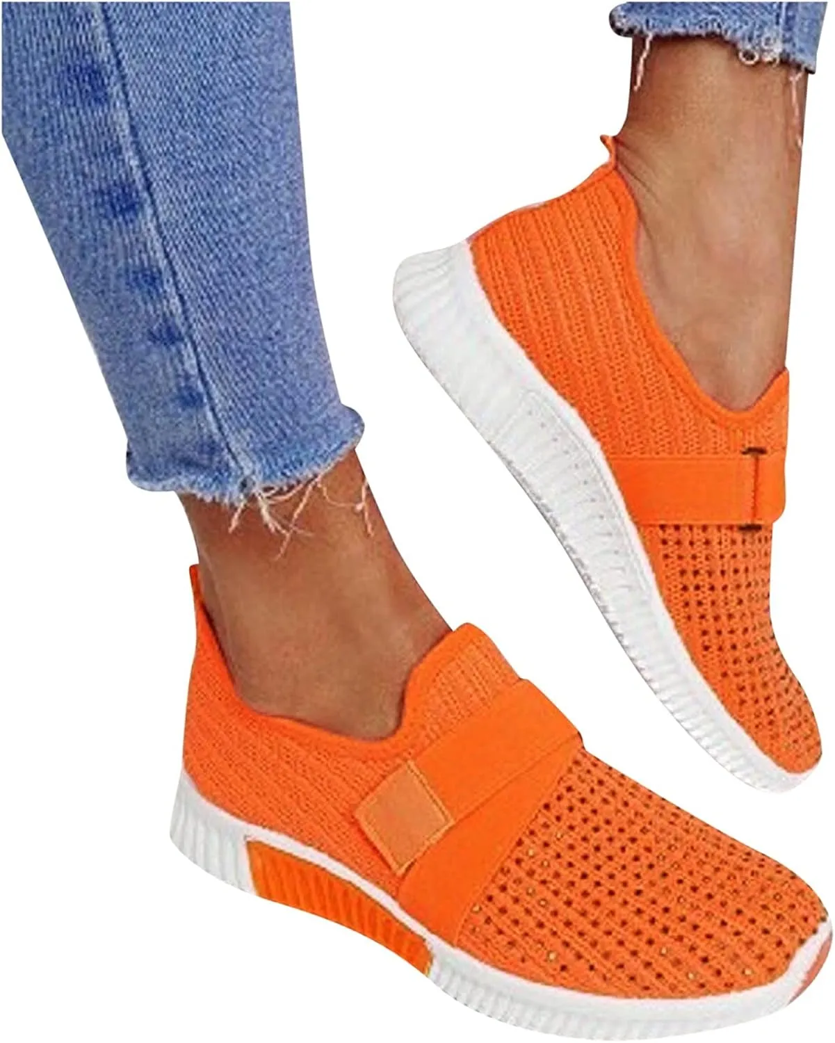 Women's Sneakers Wide Lightweight Work Slip Resistant Breathable Mens Black Running Shoes Women's Loafers with Arch Support Men Sneakers