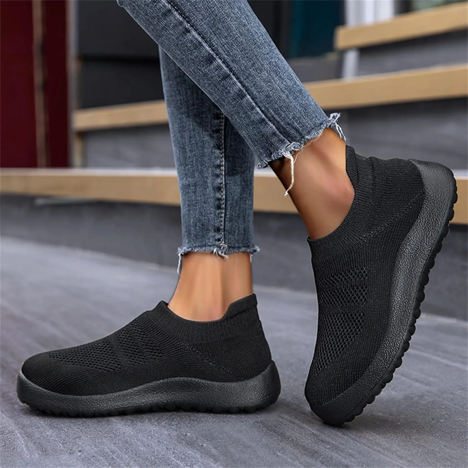 Womens White Platform Sneakers High Top Platform Shoes Fashion Canvas Walking Shoes Women Slide On Loafers Women Shoes Men's Slip On Sneakers