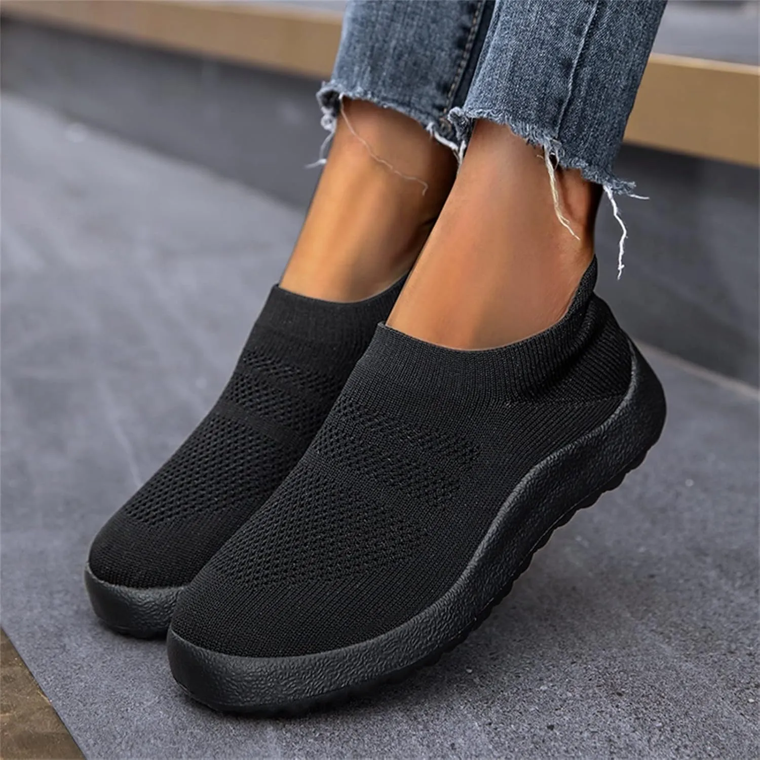 Womens White Platform Sneakers High Top Platform Shoes Fashion Canvas Walking Shoes Women Slide On Loafers Women Shoes Men's Slip On Sneakers
